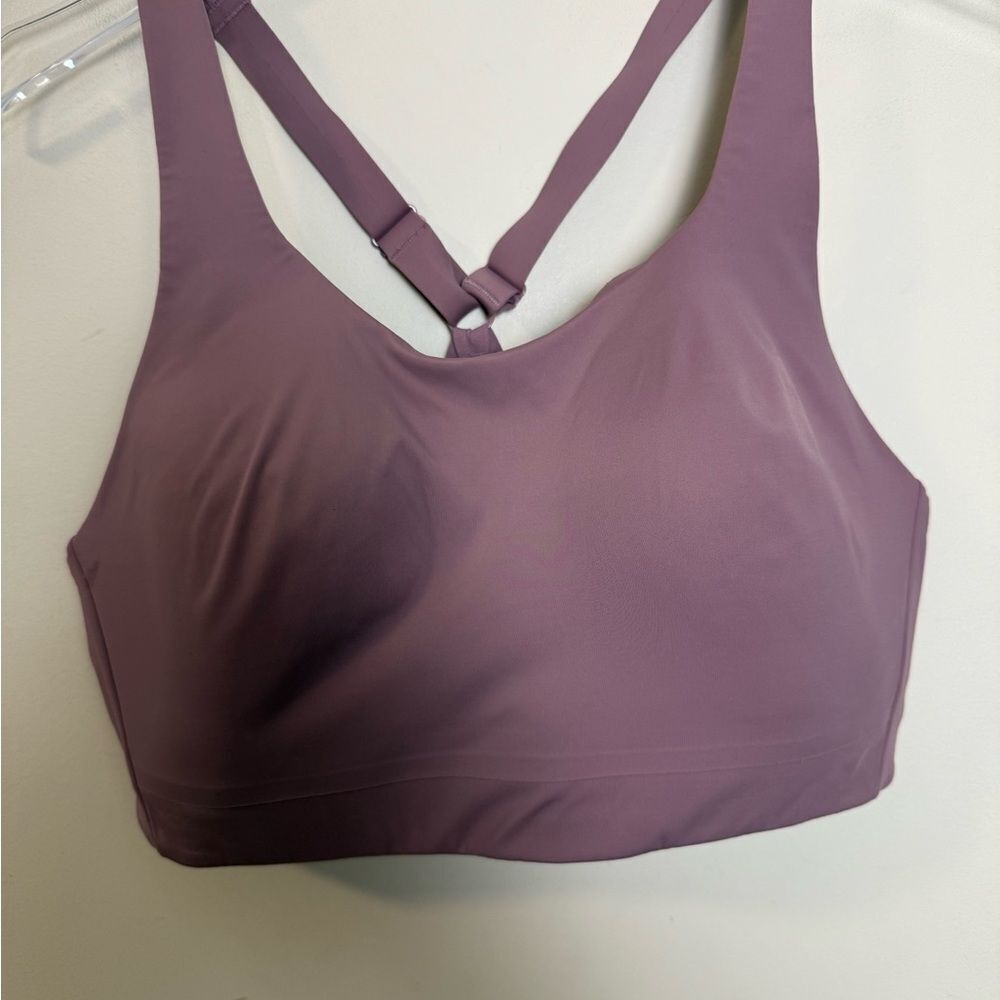 Athleta Advance Bra B-G Rose 34 D Womens Stretch Scoop Neck Sports Bra Purple